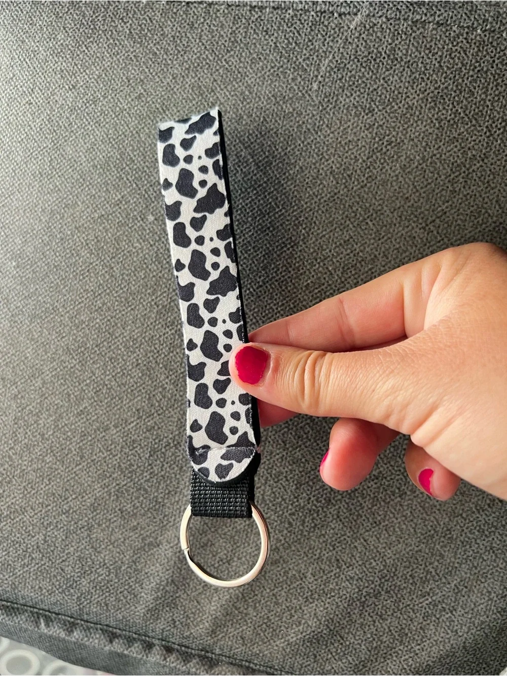 Wrangler & Cow Print Car Key Lanyard/ Wristlet